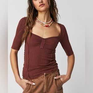 FREE PEOPLE | Cherry Tee | Women’s Small | NWT